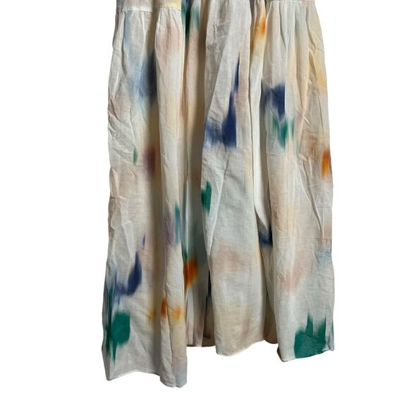 Joie Marcy Cream Tie Dye Printed Keyhole Sleeveless Halter Midi Dress Size XS - Picture 10 of 15